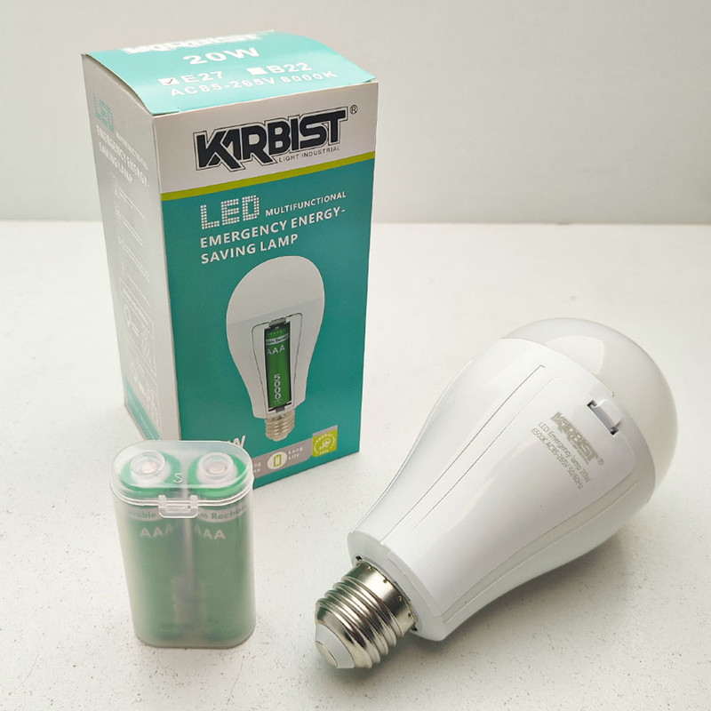 لامپ ال ای دی شارژی 20 وات مدل اضطراری پایه E27