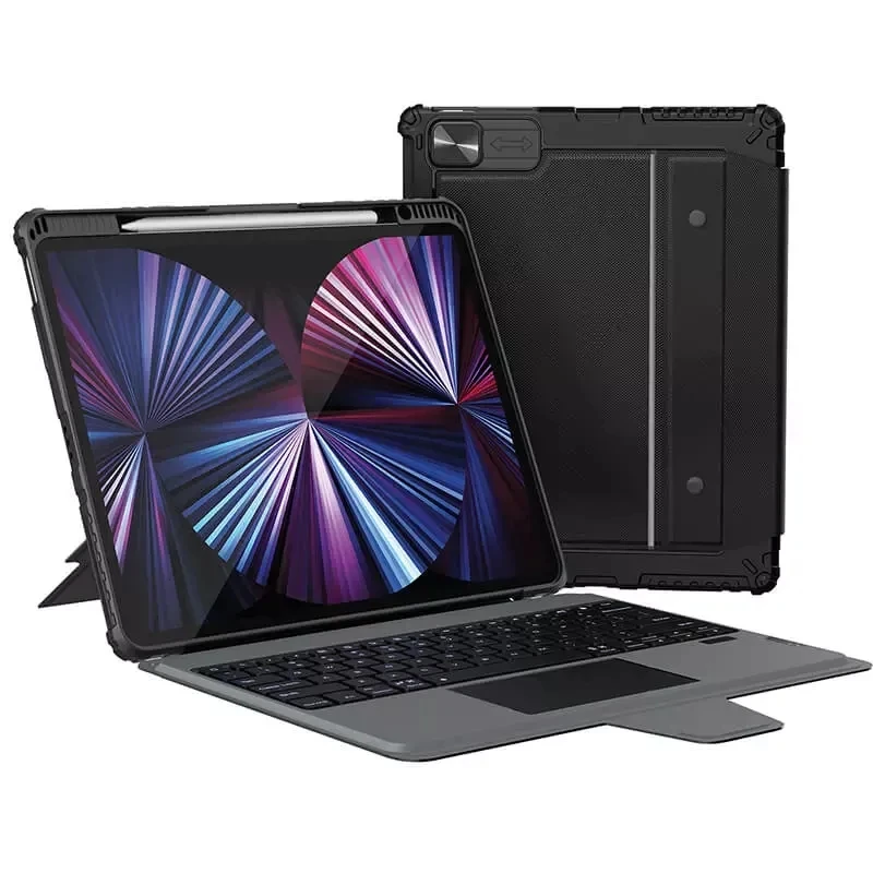 کیف کیبورددار نیلکین مدل Bumper Combo Backlit Keyboard مناسب برای تبلت  Apple iPad Air 13-inchh اپل (2024 M2/2025 M3/2026 M4), Apple iPad Pro 12.9-inch (2020/2021/2022)