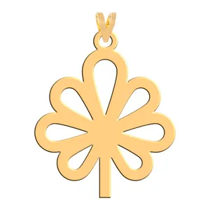 آویز گردنبند طلا 18 عیار زنانه فرشته مدل برگ WNL-000188