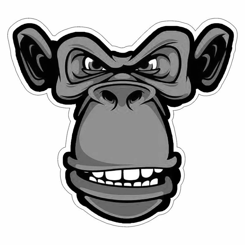  استیکر لپ تاپ راتیانا مدل میمون زشت