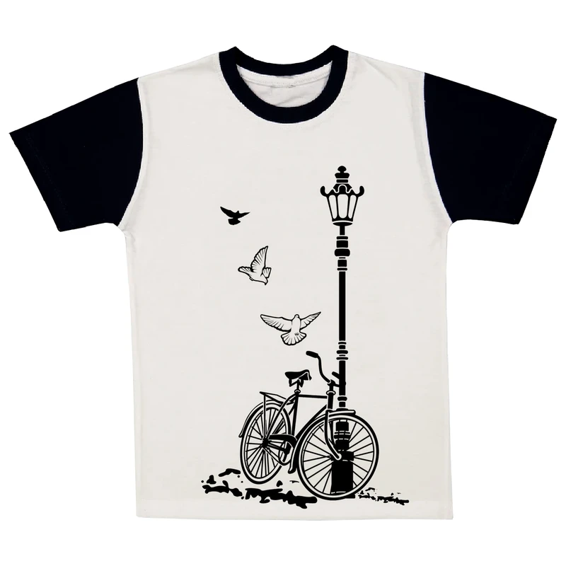 تی شرت آستین کوتاه پسرانه مدل دوچرخه کد A241