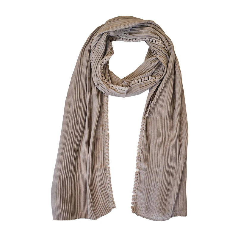 شال زنانه مدل پلیسه لب عدسی کد 003