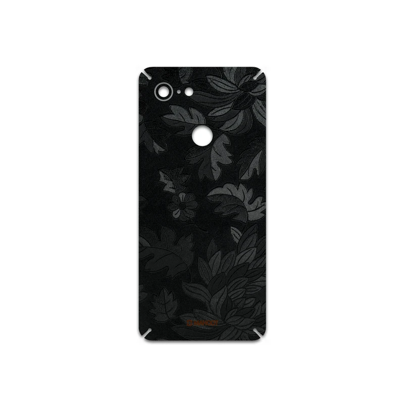 برچسب پوششی ماهوت مدل Black-Wildflower مناسب برای گوشی موبایل گوگل Pixel 3