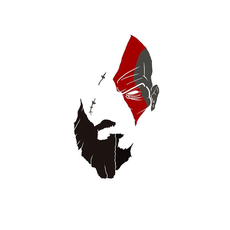 استیکر لپ تاپ و موبایل مدل بازی طرح خدای جنگ کریتوس god of war Kratos کد 2133