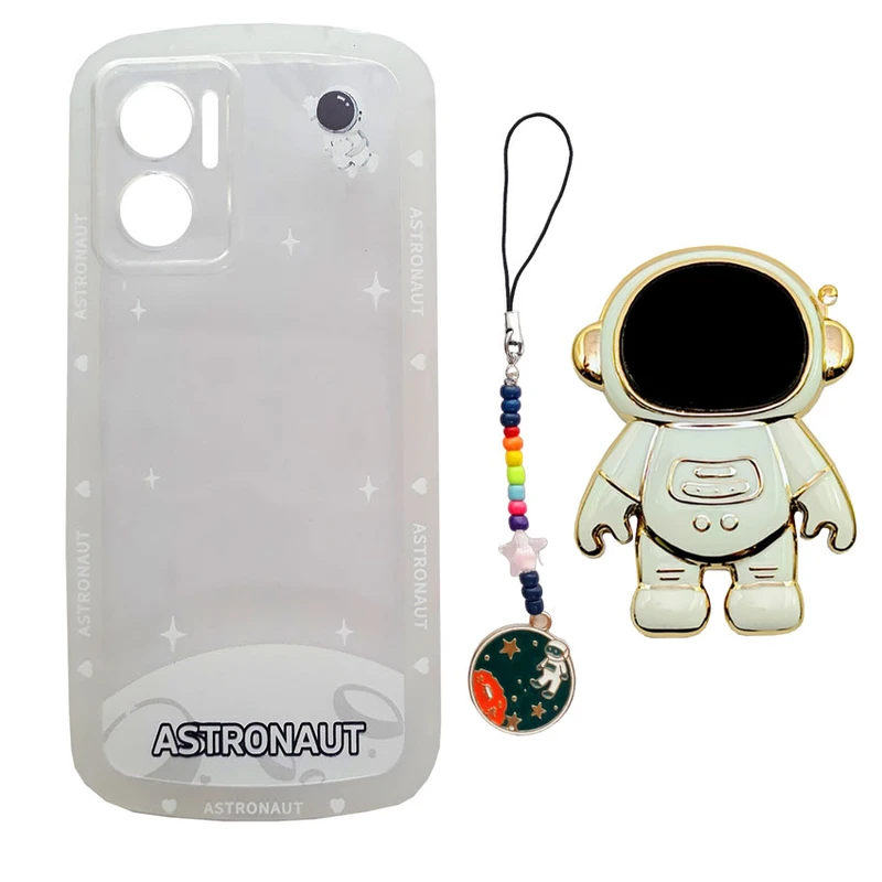 کاور مدل Astronaut طرح فضانورد کد A10226 مناسب برای گوشی موبایل شیائومی Redmi Note 11E به همراه بند آویز