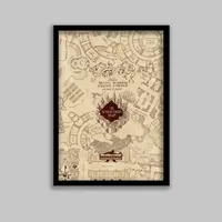 تابلو مدل هری پاتر طرح نقشه هاگوارتز Harry Potter کد LA-G10596-2