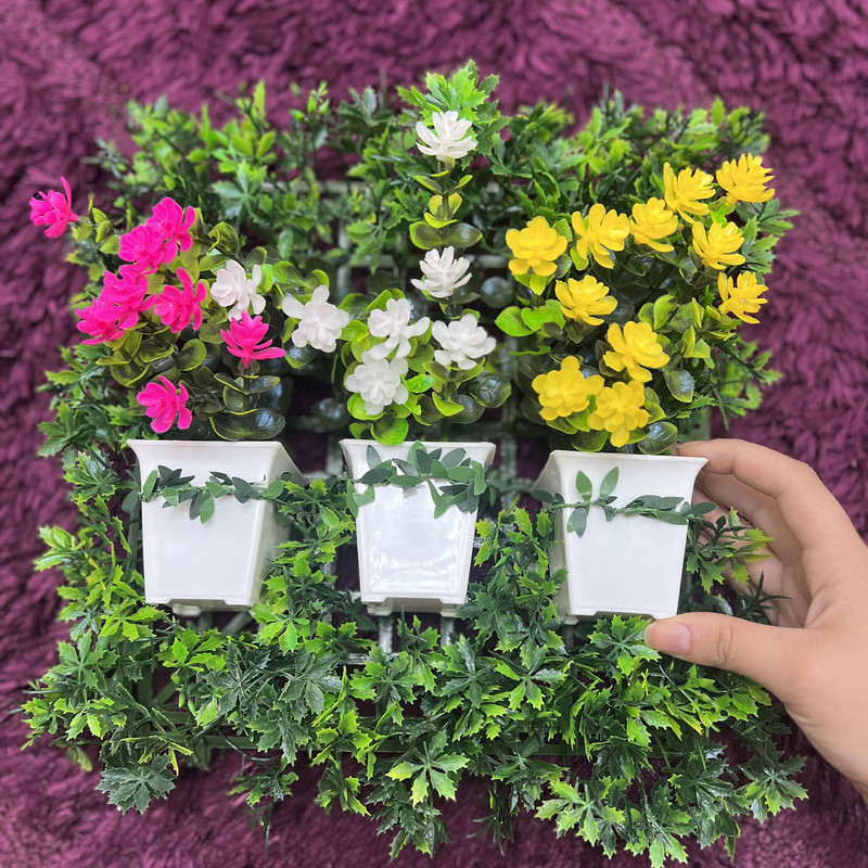 دیوارپوش مدل سه گلدان مجموعه 4 عددی