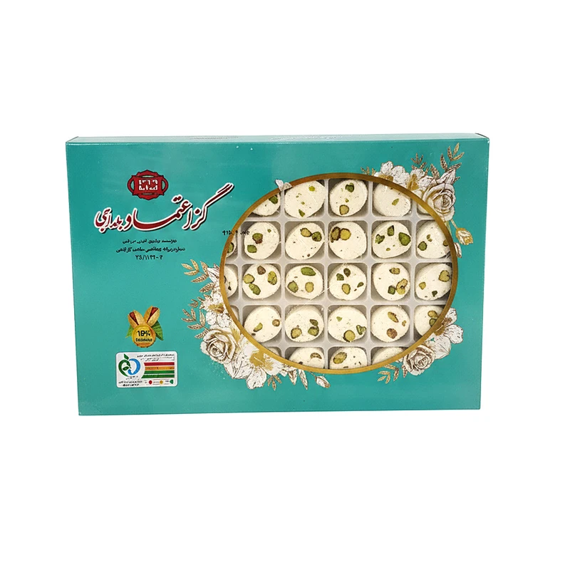 گز سکه ای 18 درصد پسته گز اعتماد بلداجی - 300 گرم