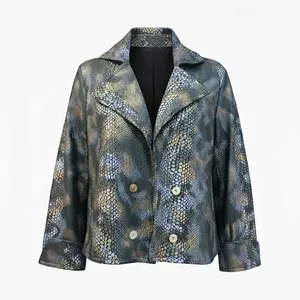 کراپ کت زنانه مدل پوست ماری