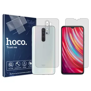 Hoco HyGEL model transparent screen protector suitable for Xiaomi Redmi Note 8 Pro mobile phone along with the back protector