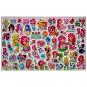 استیکر دیواری کودک مدل دختر توت فرنگی کد 014