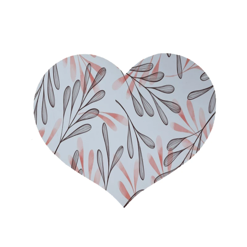 پادری مدل قلب طرح برگ کد 8054 سایز 90x90 سانتی متر 