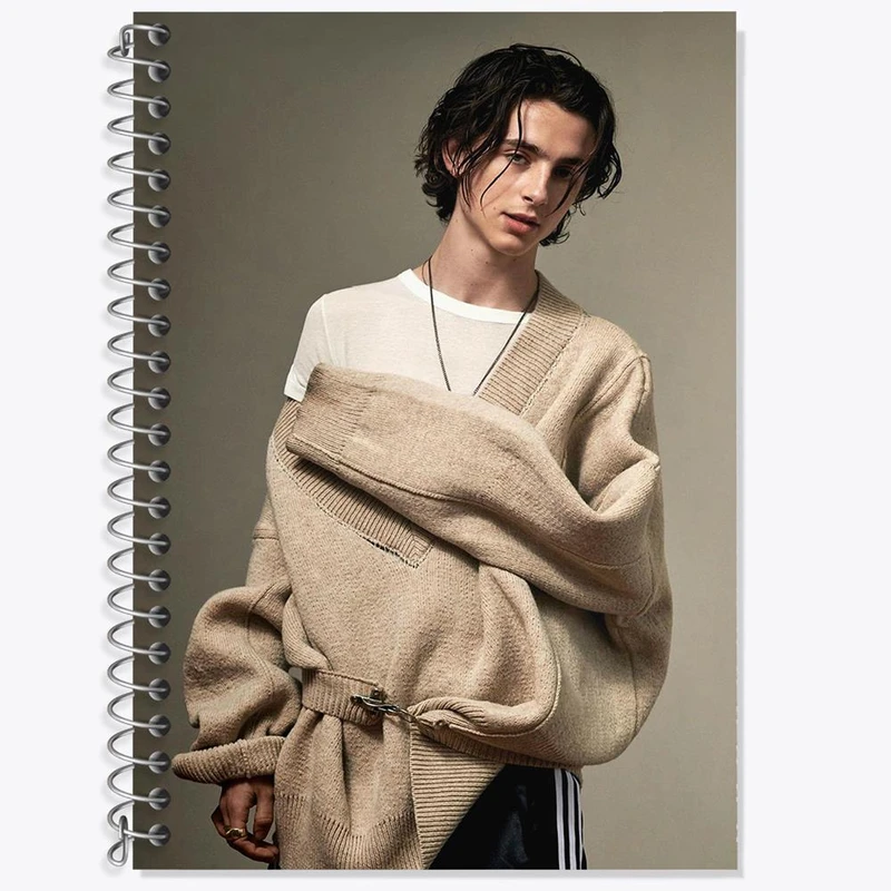 دفتر زبان 50 برگ خندالو مدل سه خط طرح تیموتی شالامی Timothée Chalamet کد 19295