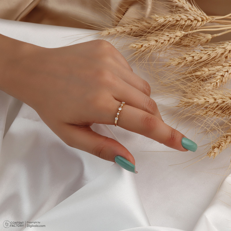 انگشتر طلا 18 عیار زنانه گلدم مدل R352031  - 8