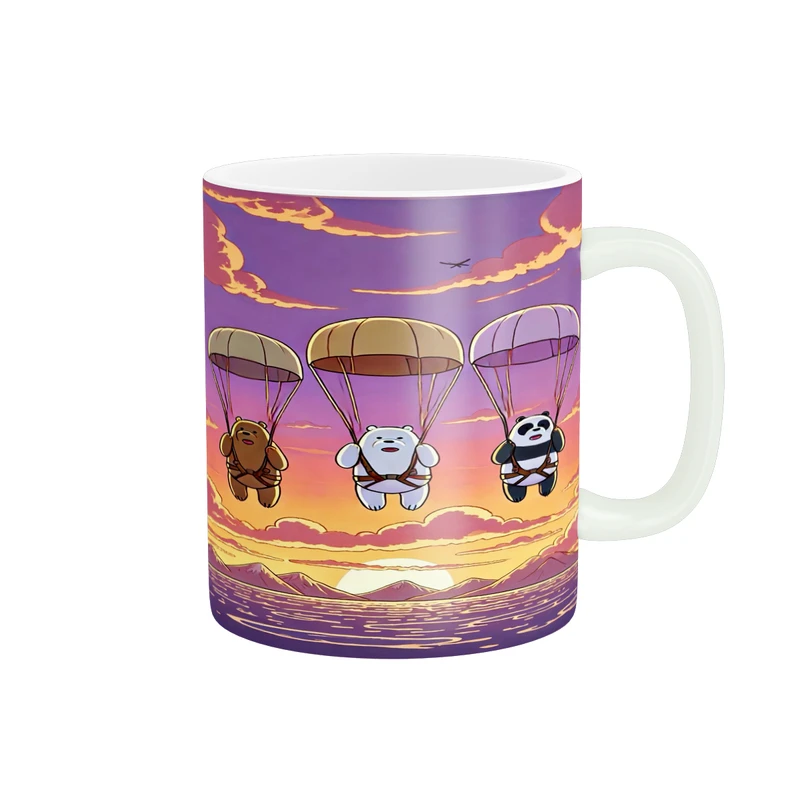 ماگ پادآفرین مدل سه خرس کله پوک بامزه کد p9666