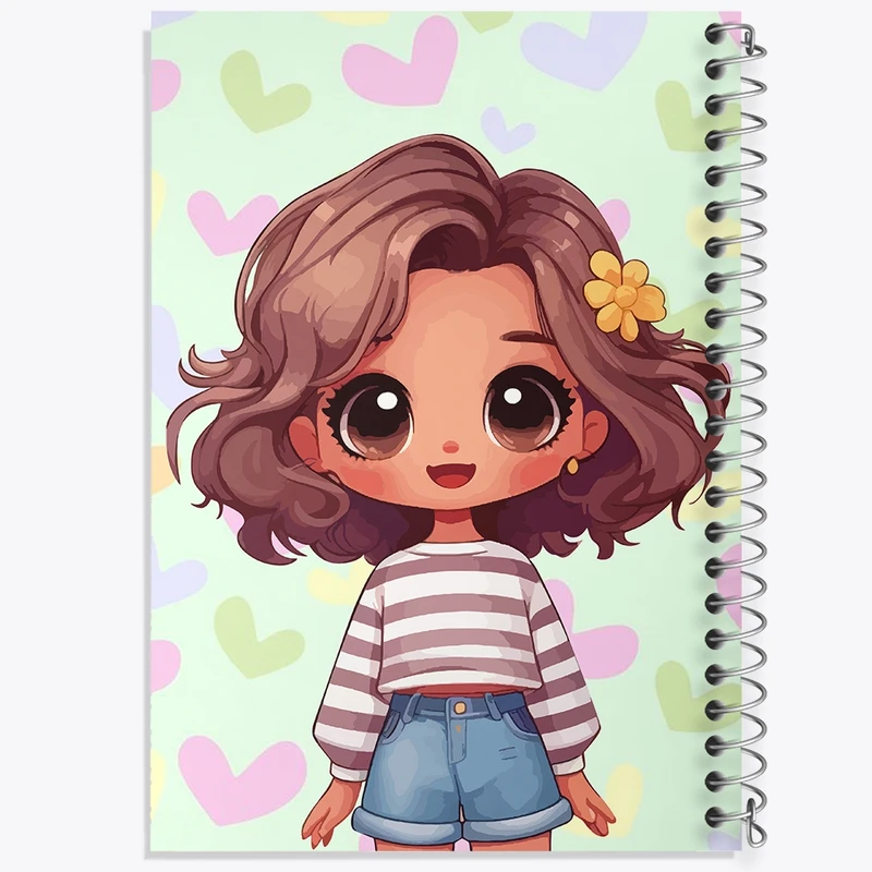 دفتر مشق 50 برگ خندالو طرح دخترانه کد F2296