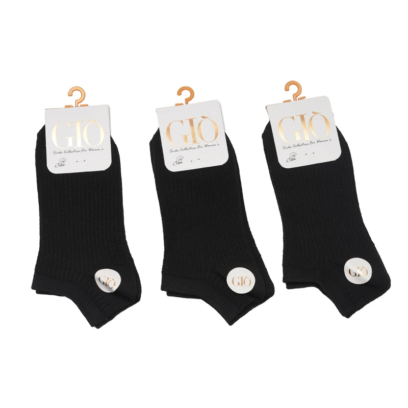جوراب ساق کوتاه زنانه جیو مدل go21 بسته 3 عددی