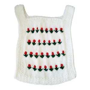 جلیقه زمستانی نوزادی مدل گلهای لاله