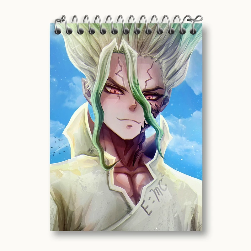 دفتر یادداشت 50 برگ خندالو مدل سنکو انیمه دکتر استون Dr. Stone کد 27495