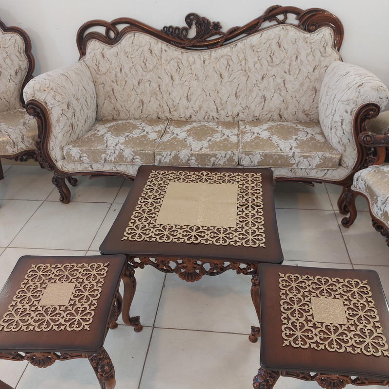 ست رومیزی 3 تکه مدل نیلوفر کد 6060