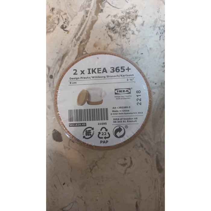 زیر لیوانی ایکیا مدل 365+ کد 945 بسته 2 عددی