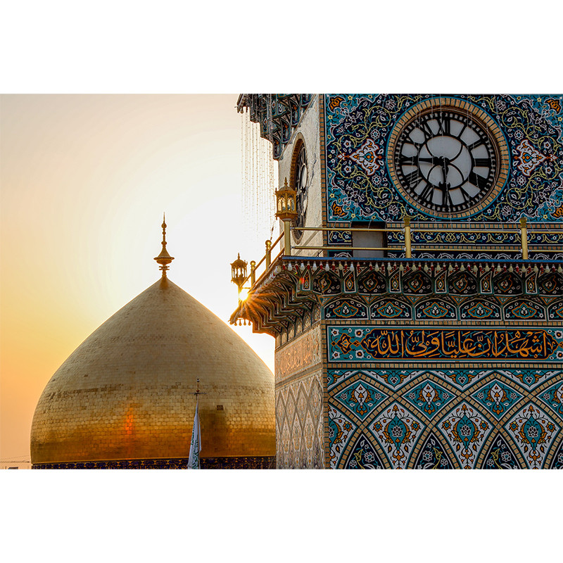 تابلو شاسی مدل نجف گنبد منور حرم امام علی (ع) کد 02