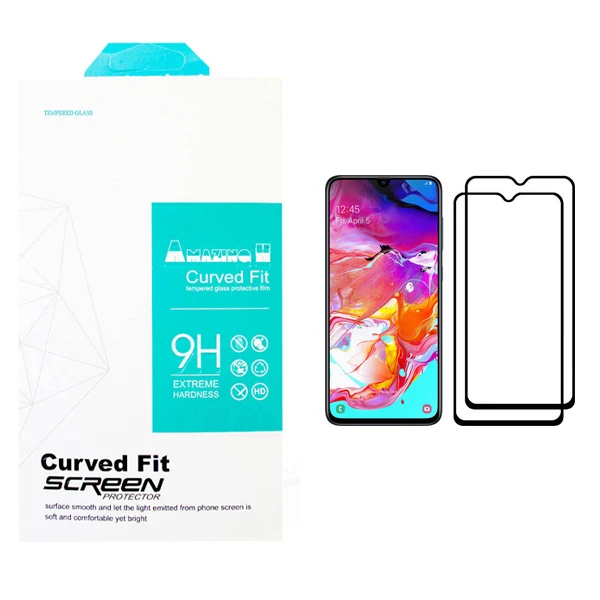محافظ صفحه نمایش مدل AMAZING مناسب برای گوشی موبایل سامسونگ Galaxy A70 بسته دو عددی