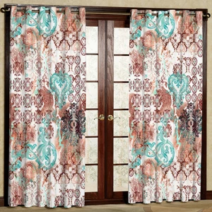 پرده مدل مخمل پانچی کد 4356LT2 سایز 200x140 سانتی متر