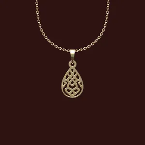 گردنبند طلا 18 عیار زنانه مدوپد مدل هندسی کد X2-1-1193