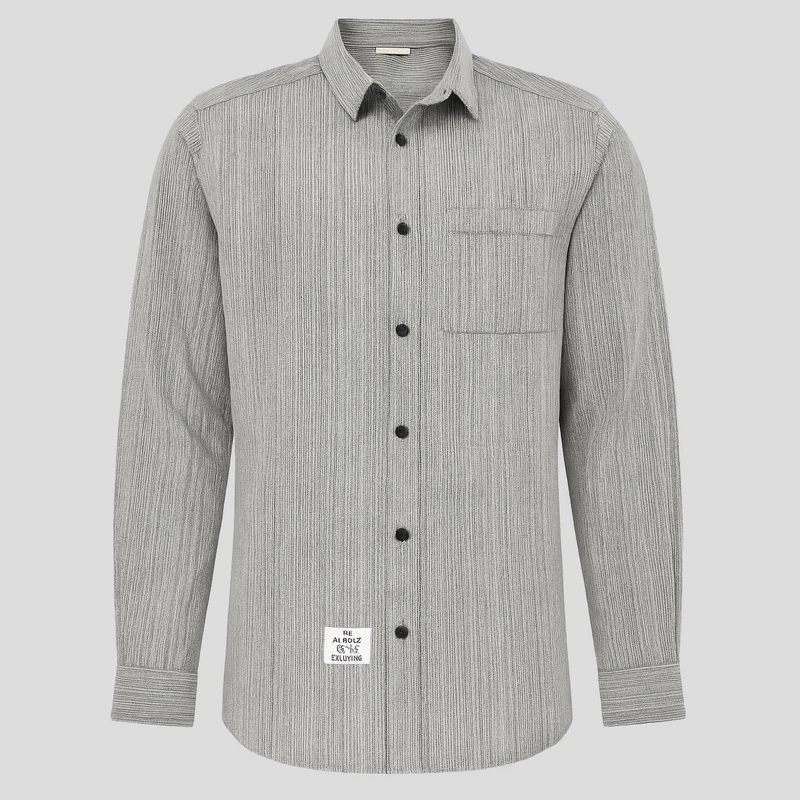 پیراهن آستین بلند یقه برگردان مردانه مدل 1986112