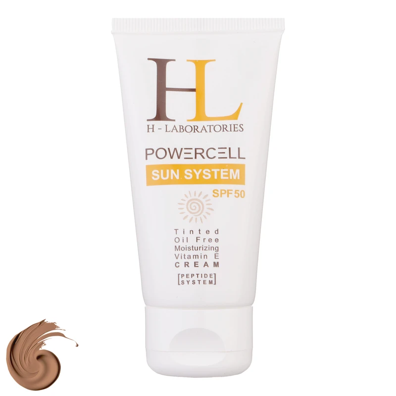 کرم ضدآفتاب رنگی اچ ال مدل SPF50 مناسب انواع پوست، حجم 50 میلی‌لیتر
