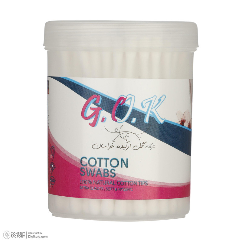 گوش پاک کن گل ارکیده خراسان مدل cotton swabs بسته 100 عددی