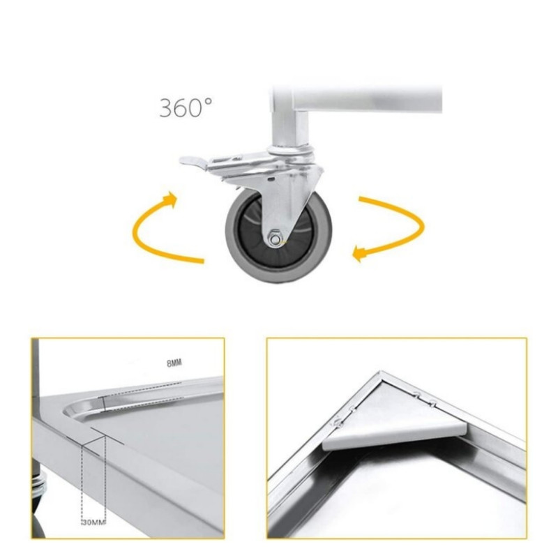 ترولی پذیرایی مدل stainless کد SF302 ترولی پذیرایی مدل stainless کد SF302