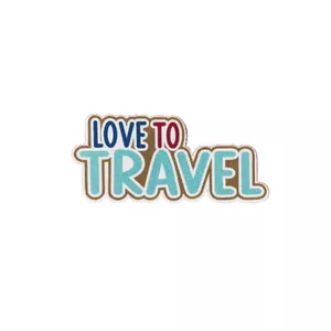استیکر لپتاپ طرح love to travel کد 060