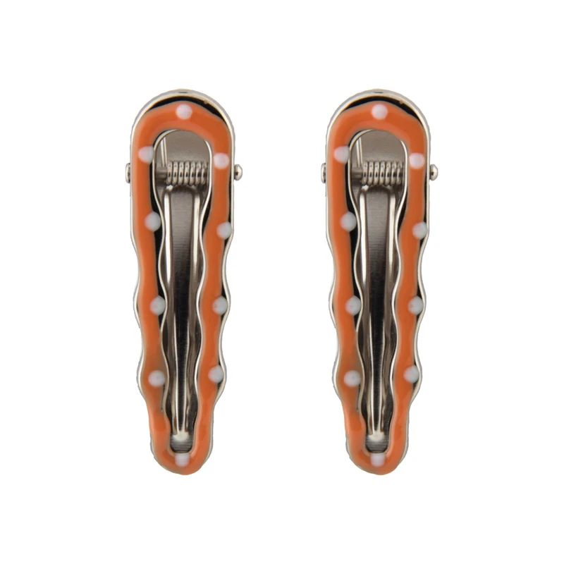 گیره مو زنانه مدل خال دار کد 2102 مجموعه دو عددی