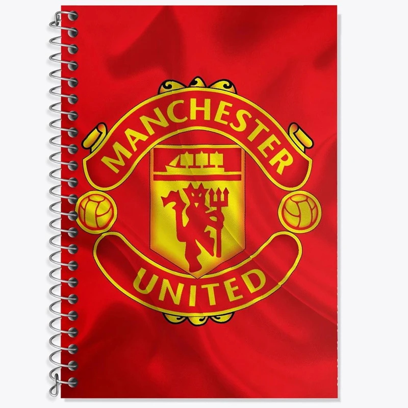 دفتر زبان 50 برگ خندالو مدل دو خط طرح باشگاه منچستر یونایتد کد 26477