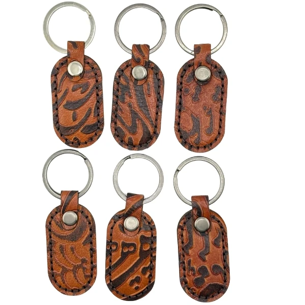 جاکلیدی دستی چرمی مدل مشق عشق کد 011 مجموعه 6 عددی