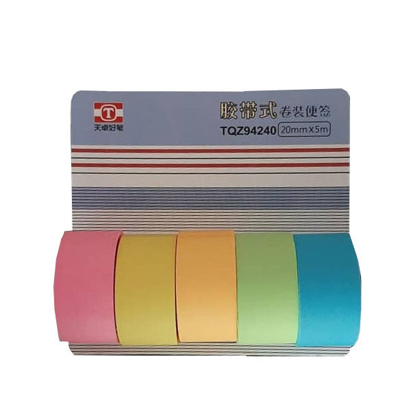 چسب کاغذی مدل رنگی عرض 2 سانتی متری بسته 5 عددی