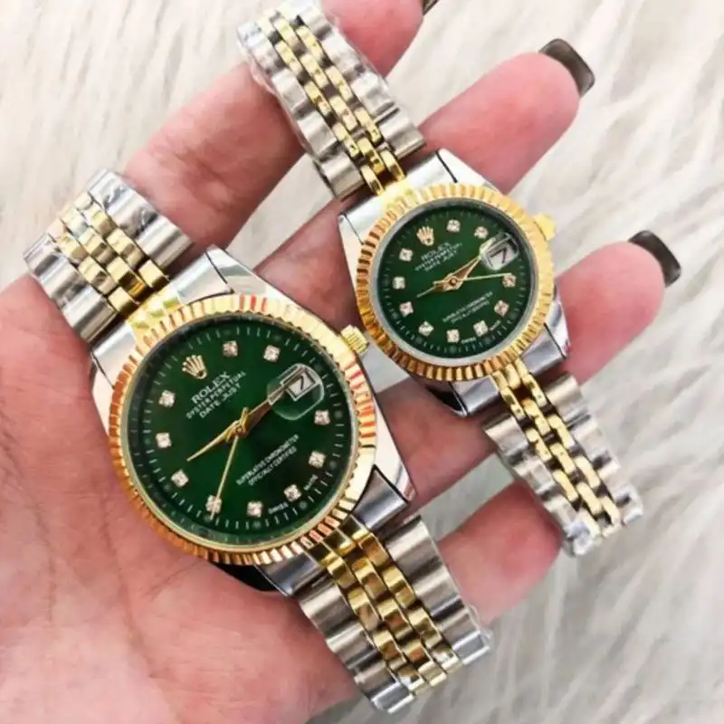 ست ساعت مچی عقربه ای زنانه و مردانه  مدل 02