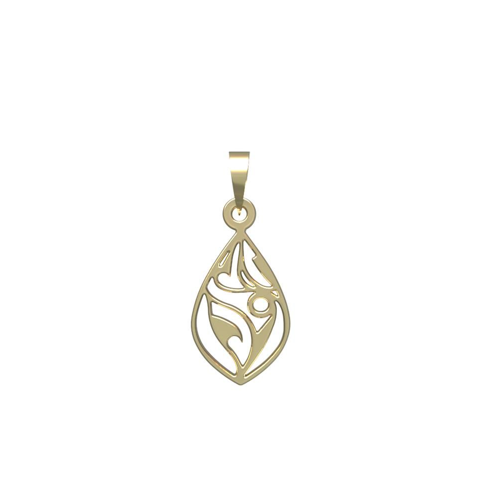 آویز گردنبند طلا 18 عیار زنانه مدوپد مدل اشک کد PA1-10710 -  - 2