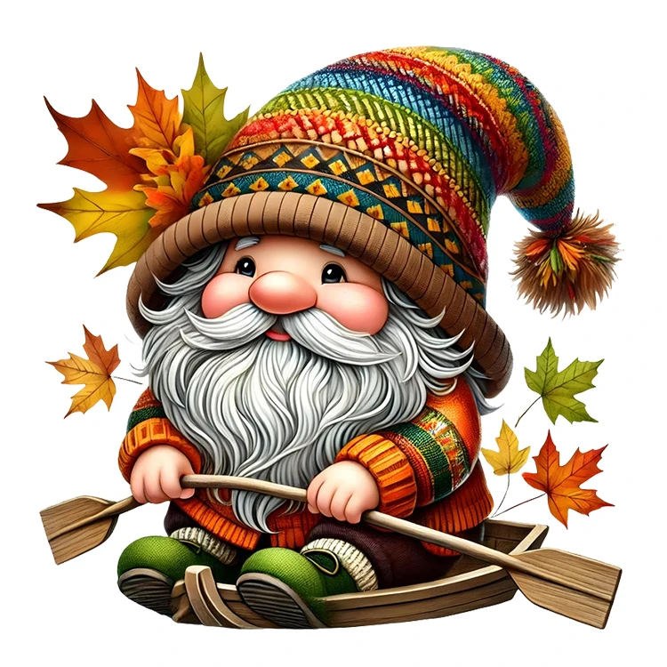 استیکر پارچه و لباس پاد آفرین مدل پاییز طرح عروسکی کدو تنبل آفتابگردان کد S2952