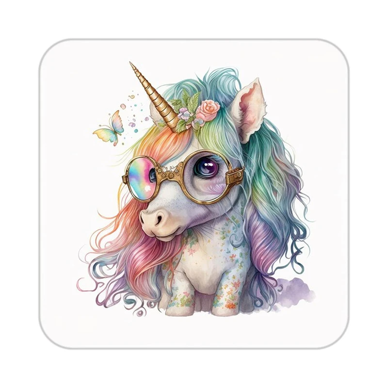 زیر لیوانی کاکتی طرح اسب تک شاخ و یونیکورن مدل mp32991