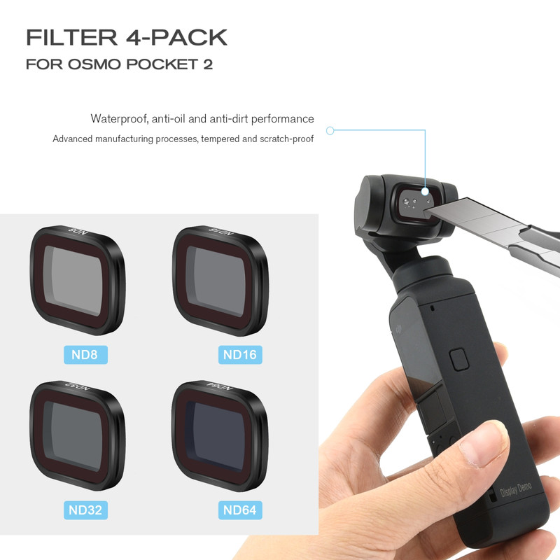 فیلتر لنز استارک مدل DOP216 مناسب برای دوربین دی جی آی Osmo Pocket 2 مجموعه 4 عددی