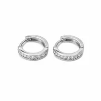گوشواره حلقه&zwnj;ای نقره زنانه مدل AI500076