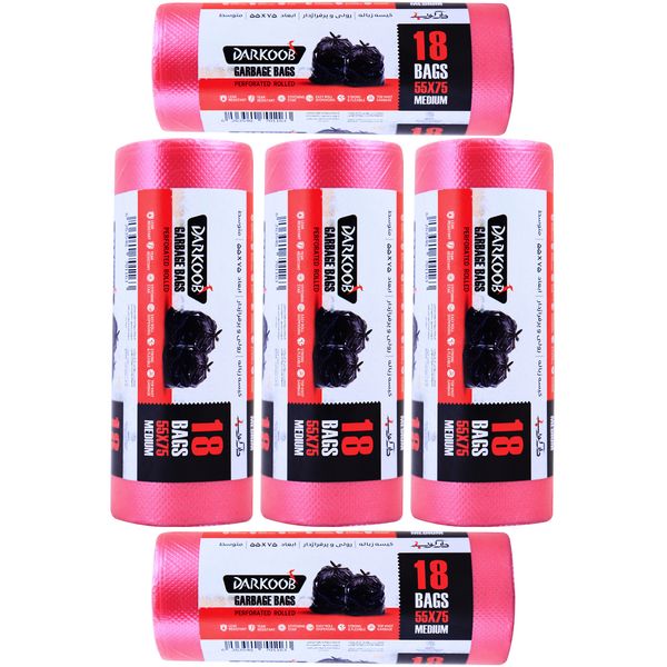 کیسه زباله دارکوب کد R18 سایز متوسط مجموعه 5 عددی