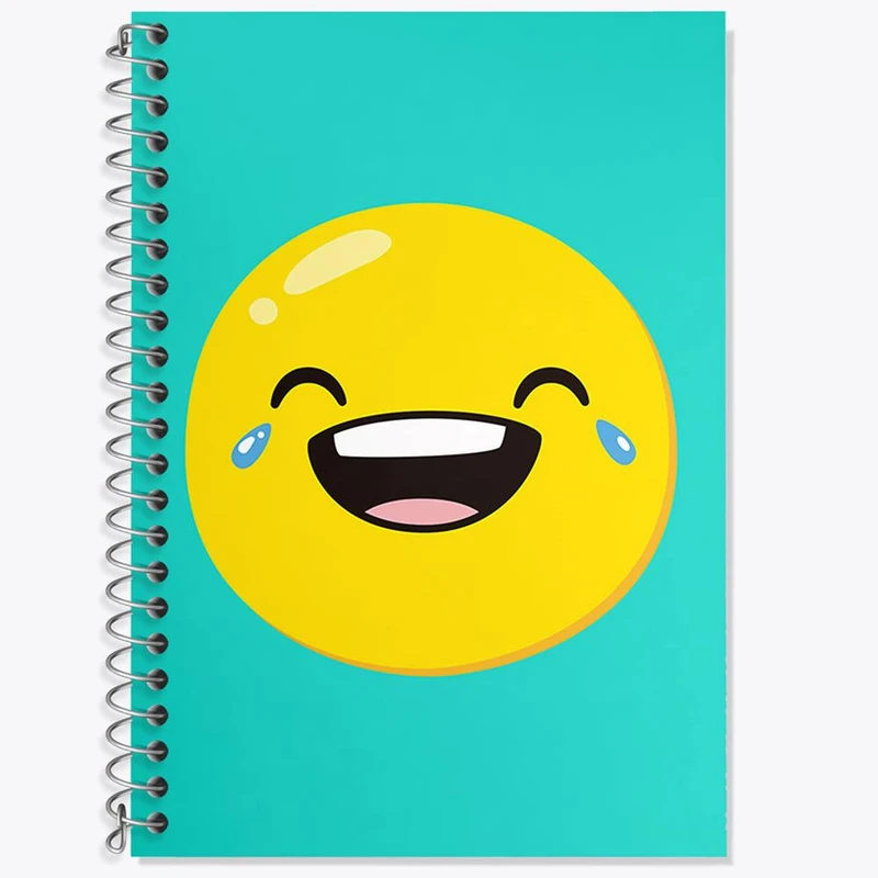 دفتر زبان 50 برگ خندالو مدل سه خط طرح ایموجی Emoji کد 2995