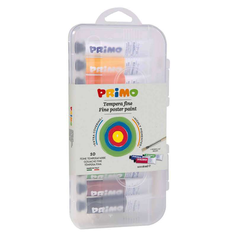 گواش 10 رنگ پریمو مدل Tempera Fine کد 164721 گواش 10 رنگ پریمو مدل Tempera Fine کد 164721