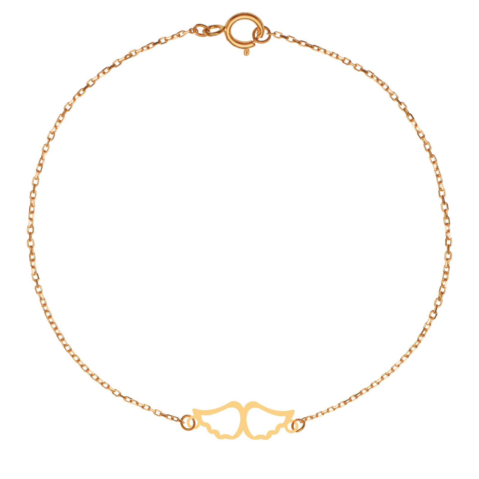 پابند طلا 18 عیار زنانه کرابو طرح بال مدل Kr2151 -  - 2