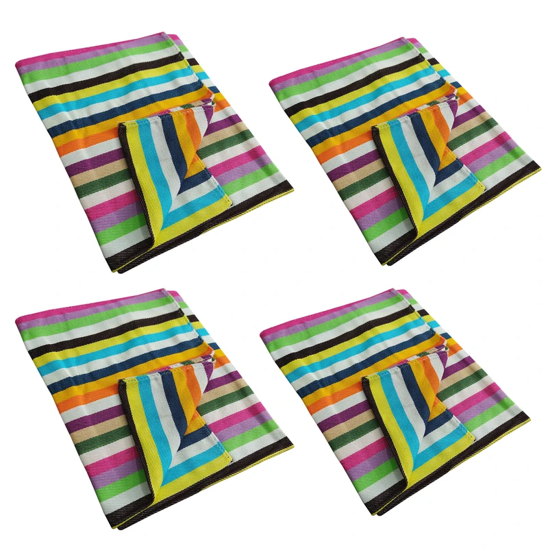 دستمال آشپزخانه نساجی هنر یزد مدل پاستیل کد 5070 مجموعه 4 عددی