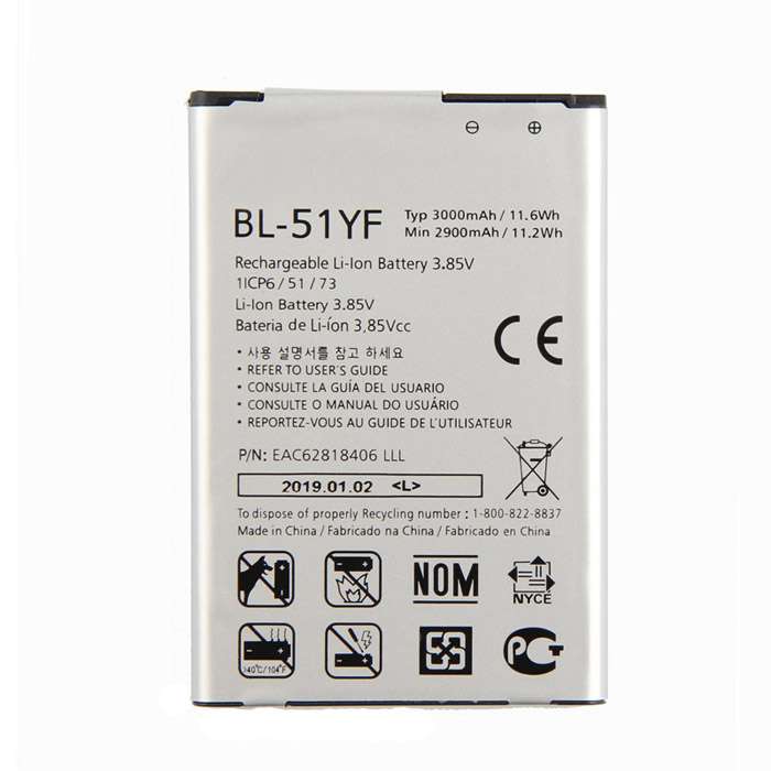 باتری موبایل مدل BL-51YF ظرفیت 3000 میلی آمپر ساعت مناسب برای گوشی موبایل ال جی G4